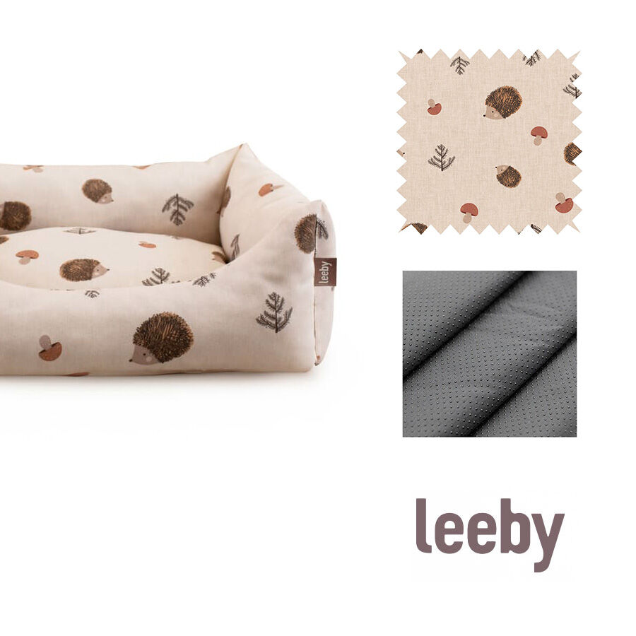 Leeby Cuna Desenfundable Blanco con Erizos para perros image number null